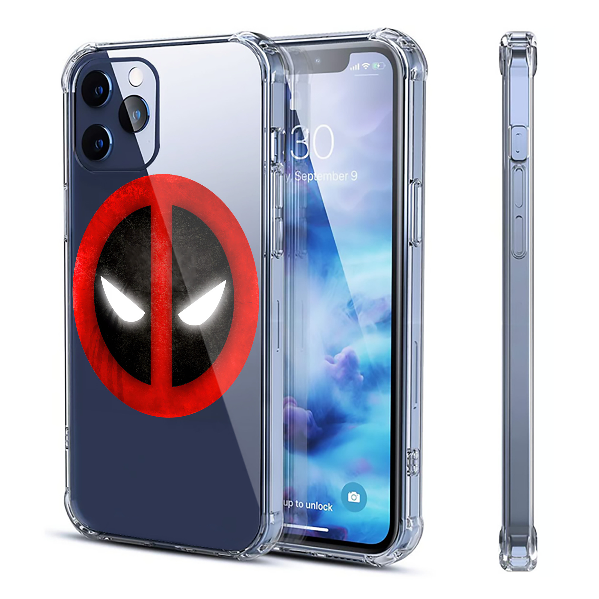 （画像用） Deadpool デッドプール 【iPhone 12シリーズ対応】透明スマホケース（クリアソフトケース）